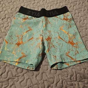 Small Zyia Turquoise Hustle Shorts